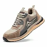 Rona Shoes Sicherheitsschuhe Arbeitsschuhe Stahlkappenschuhe Leichte Bequeme Sportliche Arbeitsschutzschuhe Herren Damen Beta Brown EU 42