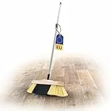Novaliv Zimmerbesen mit Stiel FEINE KUNSTBORSTEN Besen weiche Borsten dicht besetzt Schrankbesen Holzbesen mit Teleskopstiel Künstliche PP Borsten Besen für Laminat und Parkett Stubenbesen