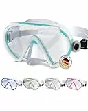 AQUAZON Beach Taucherbrille-besonders bequemes Silikon - inkl. Netztasche - Schwimmbrille mit extra temperiertem Glas für glasklarer Sicht-Kinder 7-12 Jahre, Erwachsene