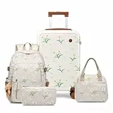Sea choice Kinderkoffer mit Rucksack Set Handgepäck Leicht Hartschalenkoffer Trolley Jungen Mädchen Reisekoffer mit 4 Rollen, TSA Schloss, 53x34x21cm