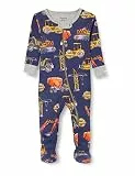 Hatley Baby-Jungen Organic Cotton Sleepsuit Kleinkind-Schlafanzüge, Construction Trucks, 3-6 Months