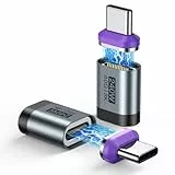 VAFOTON 240W USB C Magnet Adapter, 24Pin Magnetischer USB C Adapter (2Pack), PD-Schnellladung, 8k@60Hz Videoübertragung,40 Gbps Datenübertragung, Kompatibel für Thunderbolt 3/4, MBook Pro/Air, VR