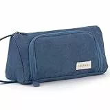 EASTHILL Federmäppchen mit grossem Fassungsvermögen Mäppchen Schreibwarenbeutel Bleistift Beutel für Middle High School College Mädchen Erwachsener Teenager Geschenk -Blue