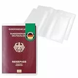 Falkenhorn® Reisepasshüllen 2er Pack – transparent, reißfest & dokumentenecht – Schutzhülle Etui für neuen Deutschen Reisepass (ab 2017) – Made in Germany – 134x190 mm