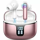 Kabellose Ohrhörer, Bluetooth-Ohrhörer, 40 Stunden Spielzeit, kabellose Kopfhörer mit HiFi-Stereo, tiefer Bass, USB-C-Schnellladung