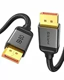 Silkland 80Gbps DisplayPort Kabel 2.1 3M DP80, [8K@240Hz 4K@540Hz 360Hz 240Hz 180Hz] DP 2.1 Kabel 16K, HDR10 FreeSync G-Sync UHBR20 Display Port Kabel für PC, 240Hz Gaming-Monitor, 5090 4090 7900XTX