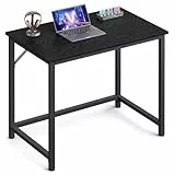 VASAGLE Tisch, Computertisch, Bürotisch, 80 x 50 x 76 cm, für Arbeitszimmer, Schlafzimmer, Wohnzimmer, ebenholzschwarz-tintenschwarz LWD038B56V1