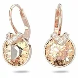 Swarovski Bella V Drop-Ohrhänger, Rundschliff, Goldfarben, Roségold-Legierungsschicht
