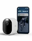 Arlo Pro 6 Überwachungskamera Aussen WLAN, Kabellos, 2K+HDR, Farb-Nachtsicht, 160° Blickwinkel, Spotlight, Zwei-Wege Audio, Bewegungserkennung, Sirene, mit Arlo Secure Testzeitraum, 1er Set, Weiß