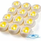 Auemaniliy Flammenlose LED-Kerzen, elfenbeinfarben, 3 Stück