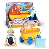 BABY born Splish Splash Bade-Spielzeug-Set mit Emma im Kinderwagen - Saugnäpfe zum Befestigen - Inkl. Zubehör - Funktioniert ohne Batterien - Geeignet für Kinder ab 1 Jahr