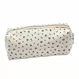 OYIWINMI Federmäppchen für Schule Büro, Federtasche mit Reißverschluss, Mäppchen mit Aesthetic Blumen, Pencil Case für Mädchen Kosmetiktasche und Geldtasche
