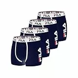 FILA Herren Boxer Fi/1Bcx4/Fu5040 Retroshorts, Nv, XXL (4er Pack)
