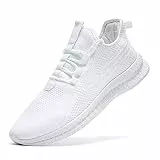 EGMPDA Schuhe Herren Sneaker Laufschuhe Turnschuhe Sportschuhe Herren Laufschuhe Outdoor Fitness Gym Schuhe Herren Sneaker weiß 42