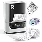 POLONO PM220S Etikettiermaschine mit Klebeband, Bluetooth-Thermo-Etikettendrucker, einfach zu bedienender tragbarer Drucker für Büro, Zuhause, Geschäft, Etikettiermaschine mit 2 x 1,18 Etiketten