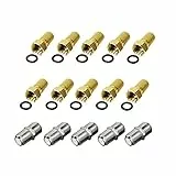 Premium X 10x F-Stecker 5x F-Verbinder Set 7,5 mm mit Gummidichtring für Koxial Antennenkabel Sat