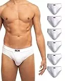 DANISH ENDURANCE 6er Pack Herren Slips, Klassischer Slip Herren aus Baumwolle, Weiche Unterwäsche, 6X Weiß, XL