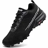Dhinash Traillaufschuhe Herren Laufschuhe Trekking- & Wanderschuhe Turnschuhe Sneaker Sportschuhe Walkingschuhe Outdoor Fitnessschuhe Straßenlaufschuhe Schwarz Gr.43