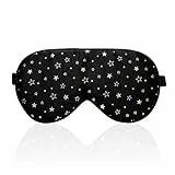 townssilk 100% Seiden-Schlafmaske mit verstellbaren Bändern, bequeme und super weiche Augenmaske ultimative Schlafhilfe, Augenbinde goldener Stern