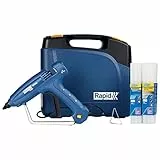 Rapid Heiβklebepistole EG320 im Koffer mit 24 Klebesticks, 12mm profesionelle Klebepistole für Montage und große Flächen, 1.000 Gramm Kleberfördermenge pro Stunde