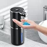 Seifenspender Automatisch mit digitaler Anzeige,380ml Elektrischer Seifenspender mit Sensor,Wandmontage,Berührungslos,USB Wiederaufladbar IPX5 Wasserdicht für Bad,Küche