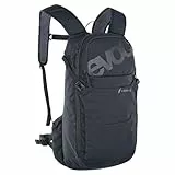 EVOC E-RIDE 12 Fahrradrucksack, E-Bike Rucksack (extraleichter Backpack, mit AIR CIRCULATION, AIR PAD SYSTEM, KONTROLL DISPLAY FACH, XC/DH-Helm-Halterung, Gurtfixierungs-System), Schwarz