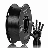 PETG Filament 1.75 mm, TINMORRY Rapid PETG-Eco 3D Druck Filament, Kompatibel mit Bambu Lab/Creality K1C / FLASHFORGE Adventurer 5M /Anycubic Kobra 3 / QIDI FDM 3D Drucker, 1 KG 1 Spule, Schwarz
