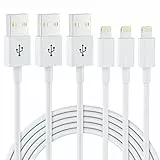 iPhone-Ladekabel, 1,8 m, Apple MFi-zertifiziert, Lightning-auf-USB-Kabel, 2,4 A, Schnellladekabel für iPhone 14, 13, 12, 11 Pro, Max, XS, XR, X, 8, 7, 6 Plus, 5, iPad und iPod, 3 Stück