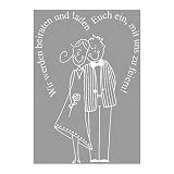 Rayher Stempel Wir Werden heiraten und..., Gummi, Grau, 0.8 x 0.6 x 0.25 cm, 1 Einheiten