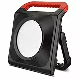 REV Arbeitsleuchte WORK – LED Baustrahler mit zwei Steckdosen, 80W, 7200lm, Zuleitung 300cm, IP54 – schwarz
