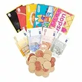 Casdon Spielgeld- & Spielzeugkarten-Set (€), Komplettes Geld-Spielzeugset, Enthält 80 Spielscheine und 40 Münzen, Perfekt für Kinder ab 3 Jahren