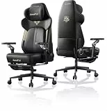 AutoFull M6 Ultra 2.0 Ergonomischer Gaming Stuhl, IEM Offizieller Partner, mit Massagefunktion, Heizung & Kühlung -mit Adaptiver Lordosenstütze, Fußstütze, 3D Kopfstütze, 360° Armlehnen, Max 150kg