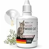 ReaVET Wurm-Kraut Tropfen für Katzen – Auch für wählerische Katzen geeignet, mit echtem Wurmkraut (Artemisia Absinthium), von deutschem Futtermittelhersteller | 50 ml