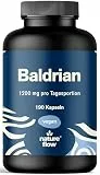 Baldrian Hochdosiert – 190 Kapseln – 1200 mg Baldrianwurzelpulver pro Tagesportion – Vegan – produziert in Deutschland - Verpackung kann variieren Laborgeprüft