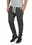 !Solid SDBenn Herren Sweatpants Jogginghose Sporthose mit Fleece-Innenseite Kordelzug Label-Details Baumwollmischung Regular fit, Größe:L, Farbe:Med Grey (8254)