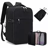 Für Ryanair Handgepäck 40x20x25 Rucksack Flugzeug mit 3 Koffer Organizer Reiserucksack Handgepäck Flugzeug Tasche Carry on Luggage Underseat Cabin Bag für Easyjet Wizzair Eurowings
