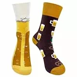 PUTUO Lustige Socken mit Motiv für Herren: Verrückte Bunte Weihnachtssocken Männer Witzige Strümpfe Fun Gemusterte Socken Weihnachten Geschenke für Herren