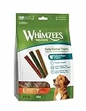 WHIMZEES Stix, Kaustangen für große Hunde, Hundesnack zur Zahnpflege, Größe L, 7 Stück, ohne Zuckerzusatz, getreidefrei, natürlich, fettarm