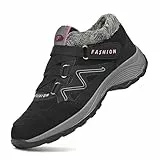 ACosySch Walkingschuhe Damen Arch Support Walking Schuhe Laufschuhe Damen Sportschuhe Winter Warme Faux Pelz Turnschuhe