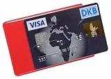 orgaexpert 6X EC Kartenhülle Stabil NEU Kreditkartenhüllen, Scheckkartenbox, Schutzhülle (Rot - transparent)