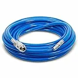 BGS 3250 | Druckluftschlauch | 10 m | Innendurchmesser 6 mm | Druckluftanschluss 1/4' | PVC-Gewebe | mit Schnellverschlusskupplung und Stecktülle