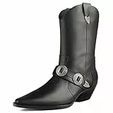L37 HANDMADE SHOES Damen Stiefeletten I Cowboystiefel Naturleder I Handgefertigte Schuhe I Einzigartiger Stil I Cast In Steel Western Boot, Black, 40 EU
