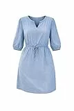 Sheego Damen Kleid Jeanskleid Blau Baumwolle Große Größen