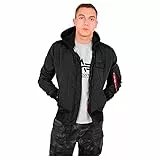 Alpha Industries MA-1 TT Hood Bomberjacke für Herren Black/Black