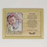 power gift VICTORIA - Bilderrahmen mit Namen und Namensbedeutung. Fotorahmen zum Aufstellen oder Aufhängen. Wohndekoration. Geschenk für jeden Anlass.