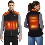 Loowoko Beheizbare weste herren damen fleece (Ohne Batterien), Leichte Thermo-Heizweste, 3 Temperaturstufen + 6 Heizzonen, Waschbar, Für Arbeit im Freien, Motorrad, Spaziergang & Gassi