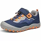 Mishansha Wanderschuhe Kinder Sports Sneaker Mädchen Laufschuhe Leicht Turnschuhe Outdoor Trekkingschuhe Blau 27
