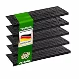 Floordirekt - Stufenmatte aus Gummi 5er Set - Selbstklebend - wetterfeste & Rutschhemmende Treppenstufen Matten - Gummistufenmatte für Außen - Antirutschmatten -15 Modelle (Madras) 25 x 75 cm