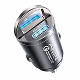 AINOPE 90W Zigarettenanzünder USB C Mini Super Schnelladen KFZ Ladegerät USB C PD45W+QC3.0 Dual Port Auto Ladegerät Adapter für iPhone 16 15 14 Pro Max, iPad Samsung Android