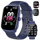 Smartwatch Herren Damen, 1,95' HD Gebogener Bildschirm Smart Watch, mit Bluetooth Anrufe, Pulsmesser Schlafmonitor, 112+ Sportmodi Fitnessuhr, IP68 Wasserdicht Schrittzähler Sportuhr für Android iOS